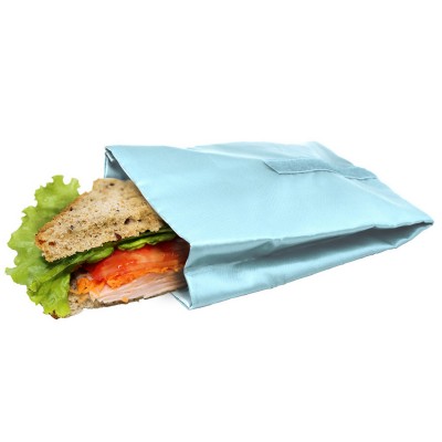 Reusable bag for pastel blue sandwich