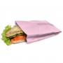 Bolsa reutilizável para sanduíche rosa pastel