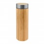 Termo té DOBLE PARED acero 360 ml bambú