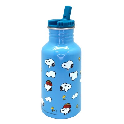 Botella de agua para niños Snoopy color AZUL, 500 ml, aluminio ultraligero