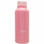 Sport bottle double wall for cold and hot with pink straw cap