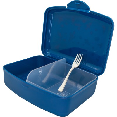 Fiambrera Infantil y contenedor con tenedor incluido, Caja de Almuerzo, Ligera y Fácil de Limpiar Espacial