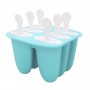 Moldes de silicone para sorvete reutilizável, 6 moldes, BPA grátis