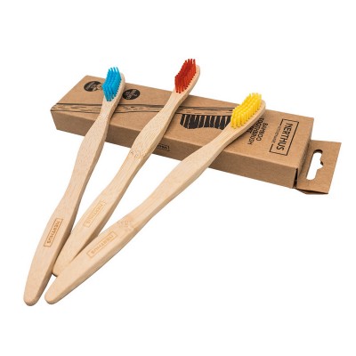 Set 3 Bamboo Dental Brushes