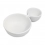 Double porcelain bowl for snacks