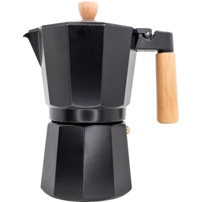 Italian induction coffee maker 9 cups black design black