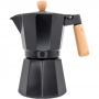 Italian induction coffee maker 6 cups black design black