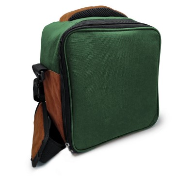 Green thermal bag with 2 hermetic