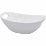 Porcelain oval bowl with white snack handles