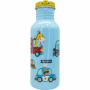 Garrafa de água infantil com 500 ml de palha vazando carros semelhantes