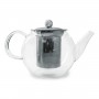 Transparent glass teapot