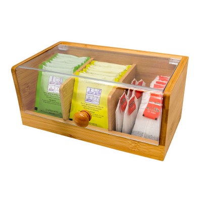 Caixa organizacional do saquinho de chá, 3 departamentos