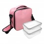 Nerthus lunch bag pink + 2 hermetic 500 ml and 1000 ml