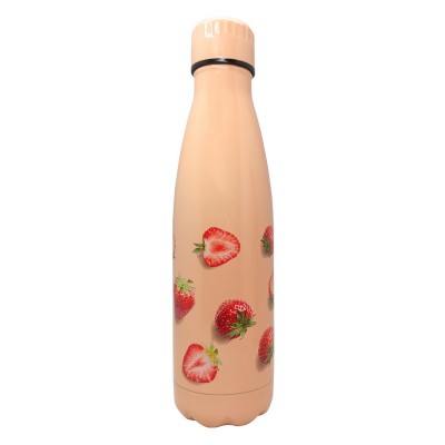 Double wall stainless steel bottles 500 ml strawberries